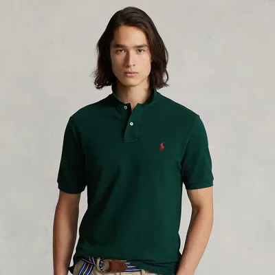 Polo Ralph Lauren Custom Slim Fit Mesh Polo In Green