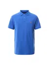Polo Ralph Lauren Blue Polo Shirt With Logo Embroidery In Blue