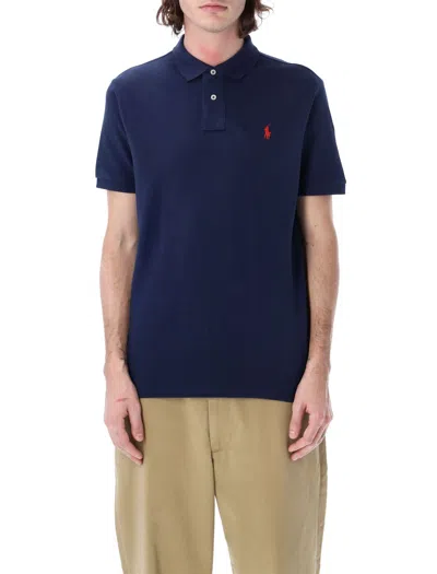Polo Ralph Lauren Ralph Lauren Custom Slim Fit Polo In Blue