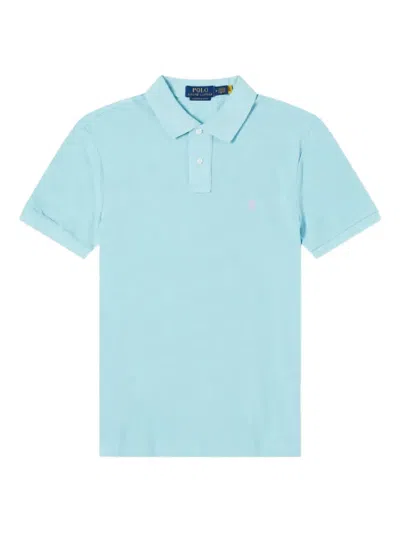 Polo Ralph Lauren Custom Slim Fit Polo Shirt In Blue