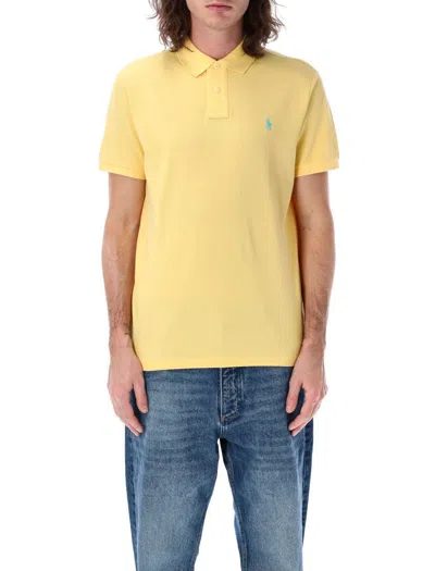 Polo Ralph Lauren Custom Slim Fit Polo Shirt In Corn Yellow