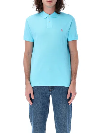 Polo Ralph Lauren Custom Slim Fit Polo Shirt In Turquoise