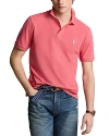 Polo Ralph Lauren Custom Slim Fit Printed Mesh Polo Shirt In Red