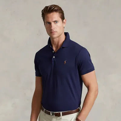 Polo Ralph Lauren Custom Slim Fit Soft Cotton Polo Shirt In Burgundy