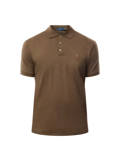 Polo Ralph Lauren Custom Slim Fit Soft Cotton Polo Shirt In Cedar Heather