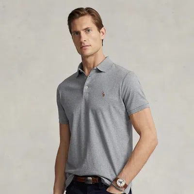 Polo Ralph Lauren Custom Slim Fit Soft Cotton Polo Shirt In Grey