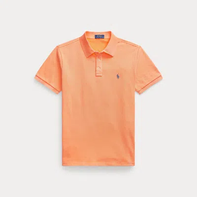Polo Ralph Lauren Custom Slim Fit Spa Terry Polo Shirt In Orange