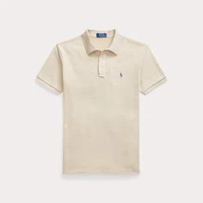 Polo Ralph Lauren Custom Slim Fit Spa Terry Polo Shirt In Neutral