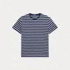 Polo Ralph Lauren Custom Slim Fit Striped Jersey T-shirt In Black