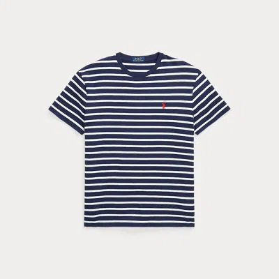 Polo Ralph Lauren Custom Slim Fit Striped Jersey T-shirt In Black