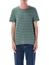 Polo Ralph Lauren Custom Slim Fit Striped Jersey T-shirt In Green
