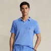 Polo Ralph Lauren Custom Slim Fit Terry Polo Shirt In Blue