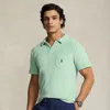 Polo Ralph Lauren Custom Slim Fit Terry Polo Shirt In Brown