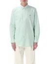 Polo Ralph Lauren Striped Button-down Oxford Shirt In White Green