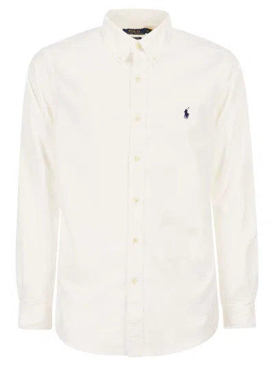 Polo Ralph Lauren Custom-fit Garment Dyed Oxford Shirt In White