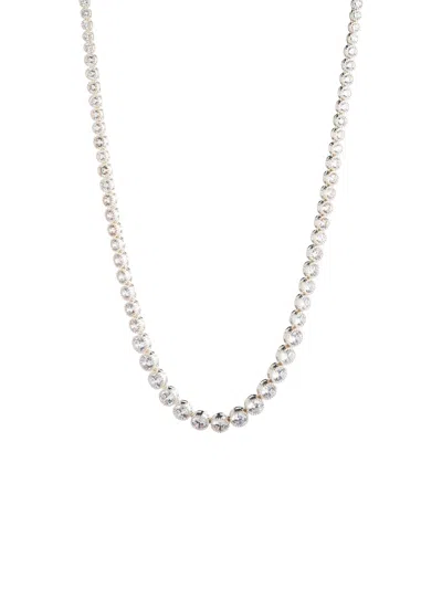 Polo Ralph Lauren Cz Tennis Collar Necklace In Silver
