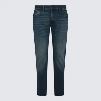 Polo Ralph Lauren Dark Blue Cotton Denim Jeans In Myers V3