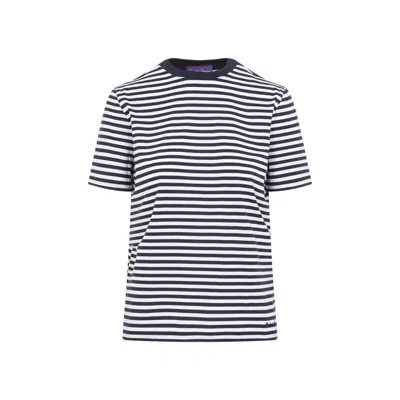 Polo Ralph Lauren Dark Blue Navy Cotton Hallie Short Sleeve T-shirt In Grey