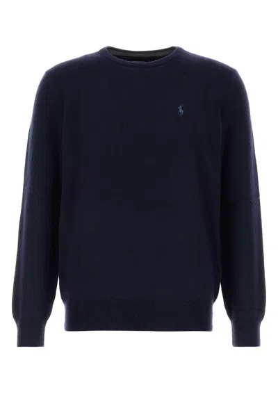POLO RALPH LAUREN POLO RALPH LAUREN DARK BLUE WOOL SWEATER