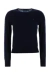 Polo Ralph Lauren Dark Blue Wool Sweater In Blue