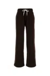 Polo Ralph Lauren Cotton-blend Jersey Wide-leg Track Pants In Brown