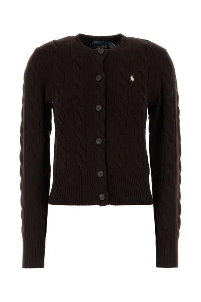 Polo Ralph Lauren Dark Brown Wool Blend Cardigan