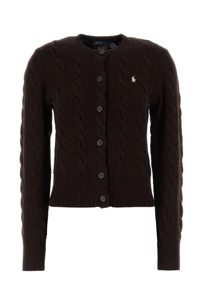 Polo Ralph Lauren Dark Brown Wool Blend Cardigan