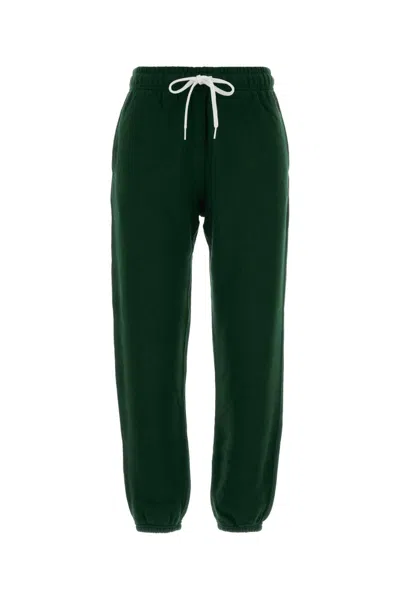 POLO RALPH LAUREN DARK GREEN COTTON BLEND JOGGERS