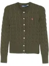 Polo Ralph Lauren Cable-knit Cardigan With Intricate Patterns And Cropped Design