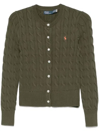 Polo Ralph Lauren Dark Green Cotton Knit Cardigan