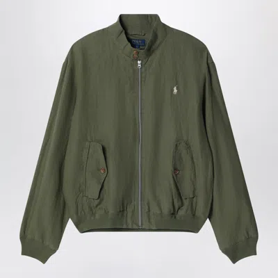 Polo Ralph Lauren Dark Green Linen Zip-up Jacket