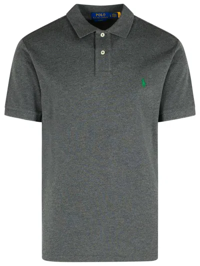 Polo Ralph Lauren Dark Grey Cotton Polo Shirt