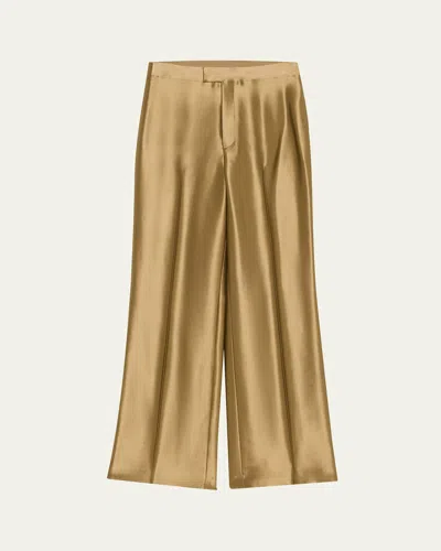 Polo Ralph Lauren Dean Metallic Satin Pants In Dusty Sage
