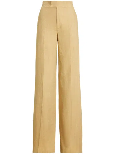 Polo Ralph Lauren Dean Wide Leg Rustic Twill Pants In Neutrals