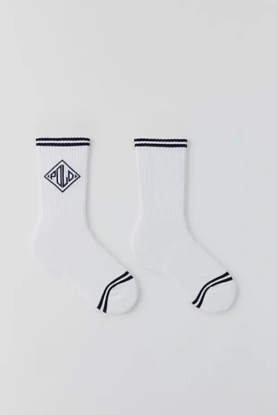 Polo Ralph Lauren Deco Baseball Crew Sock In White, Women's At Urban Outfitters