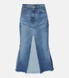 Polo Ralph Lauren Deconstructed Patchwork Denim Skirt In Blue