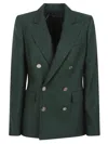 Polo Ralph Lauren Double-breasted Pure Cashmere Jacket With Peak Lapels In Green