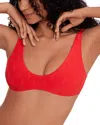 Polo Ralph Lauren Deep Scoop Bralette Bikini Top In Hibiscus