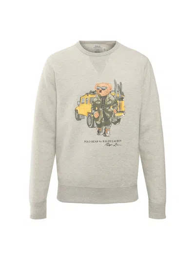 Polo Ralph Lauren Defender Bear Sweatshirt In Andover Htr Defender Bear