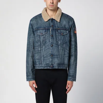 Polo Ralph Lauren Logo-appliqué Denim Jacket In Blue