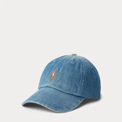 Polo Ralph Lauren Denim Ball Cap In Denim In Blue