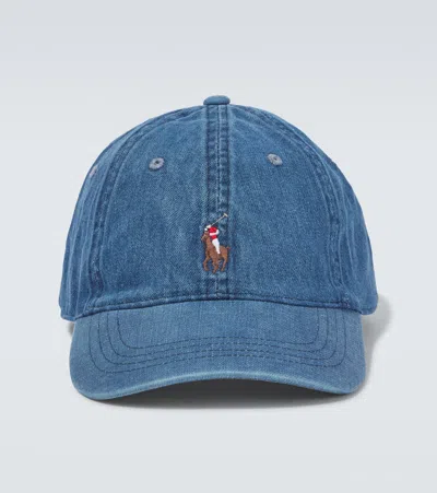 Polo Ralph Lauren Denim Baseball Cap In Blue