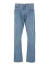 Polo Ralph Lauren Blue Jeans With Belt Loops And Logo Patch On The Rear In Blue