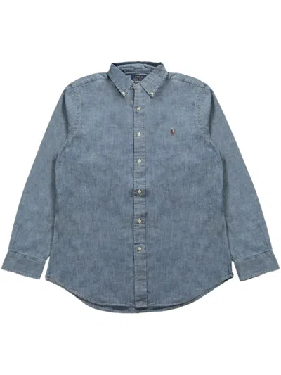 Polo Ralph Lauren Denim Cotton Shirt In Blau