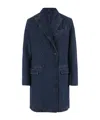 Polo Ralph Lauren Denim Double-breasted Coat In Blue