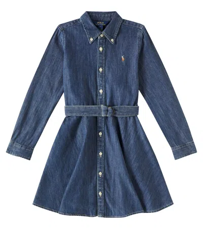 Polo Ralph Lauren Kids' Jeanskleid In Blau