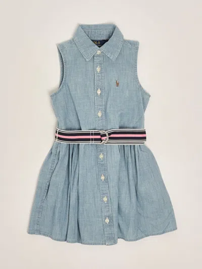 Polo Ralph Lauren Kids' Denim Dress Dress In Blue