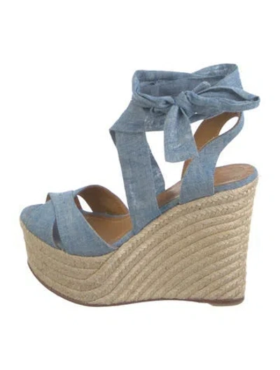 Pre-owned Polo Ralph Lauren Denim Espadrilles In Blue