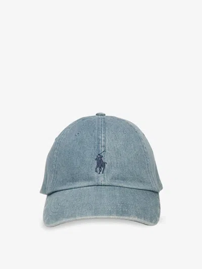 Polo Ralph Lauren Denim Hat With Embroidered Logo In Blue
