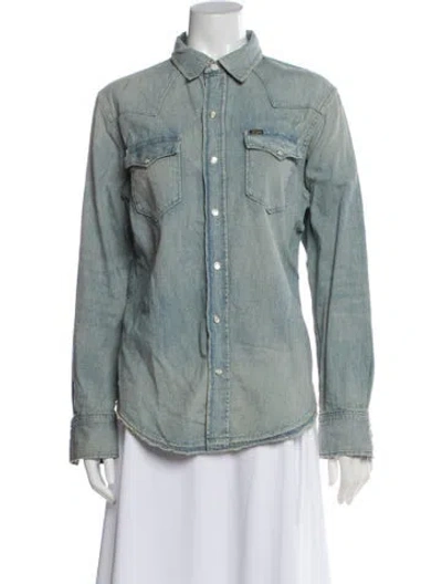 Pre-owned Polo Ralph Lauren Denim Jacket In Blue